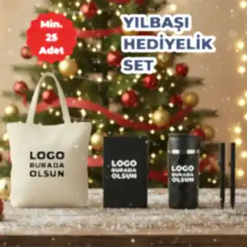 Kurumsal Yeni Yıl Hediyeleri – Ham Bez Çanta, Termos, Kalem ve Termo Deri Defter