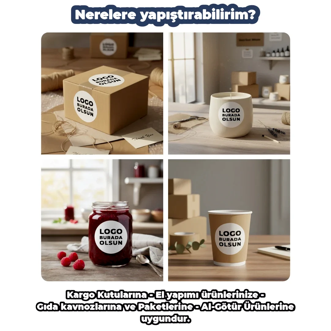 Sticker & Etiket | Yuvarlak · Kuşe Kağıt · Özelleştirilebilir