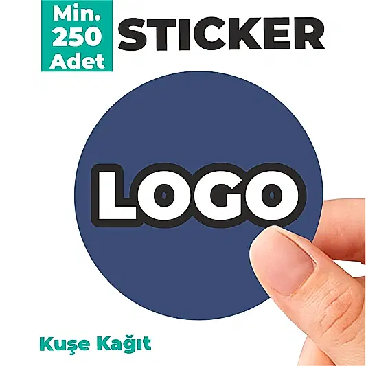 Sticker & Etiket Baskı | Yuvarlak · Kuşe Kağıt · Özelleştirilebilir