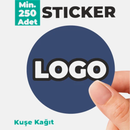 Yuvarlak Logo Sticker – Kendinden Yapışkanlı, Özelleştirilebilir Etiket